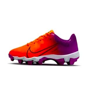 Nike Hyperdiamond 4 Orange, Black, Purple Girls' Softball Cleats size 2.5Y